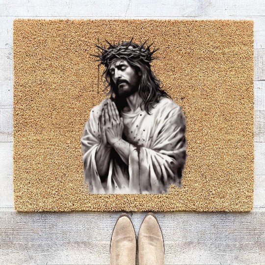 Jesus Is King Coir Doormats