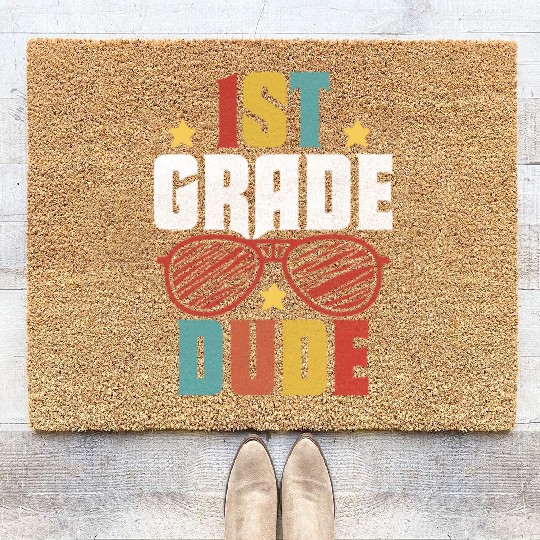Kindergarten Teacher Funny Student 1st Graduation Coir Doormats