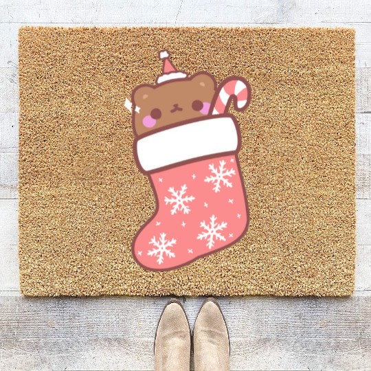 Teddy bear in a boot Coir Doormats