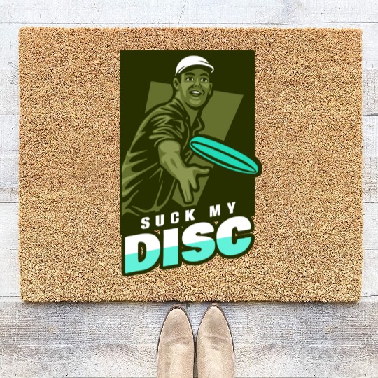 Disc Golf Tournament Suck My Disc Boy Coir Doormats