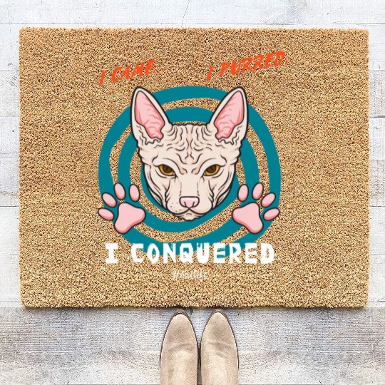 Cute kawaii cat Coir Doormats