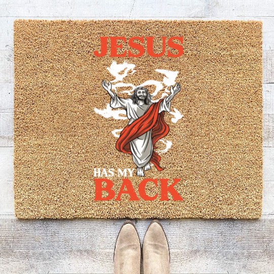 Jesus Has My Back 16 Coir Doormats