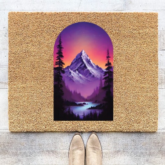 Violet Dawn The Mountains Majesty Coir Doormats