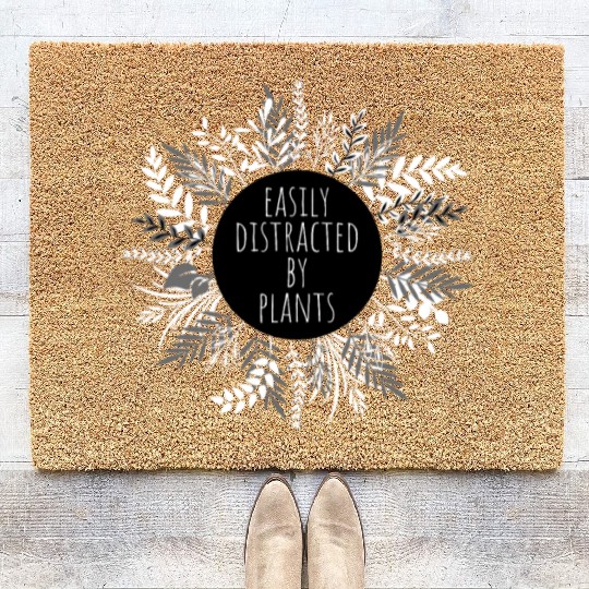 Easily Distracted By Plants Coir Doormats