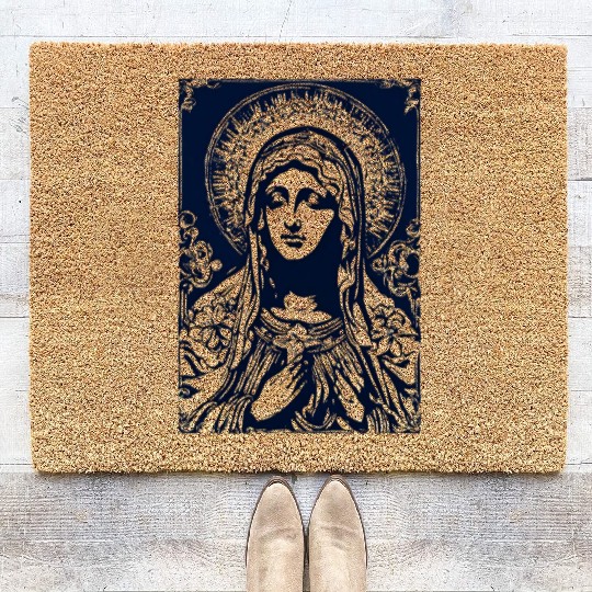 Our Lady (Street Art Style) Coir Doormats