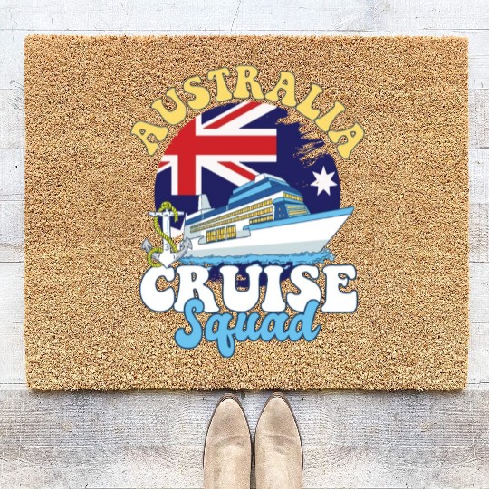Australia Cruise Squad Family Vacation Trip Coir Doormats
