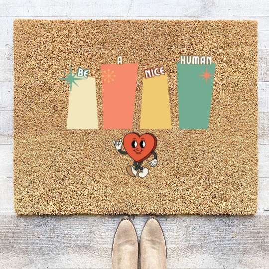 Be a nice human Coir Doormats