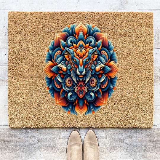 Regal Fox Mandala Coir Doormats