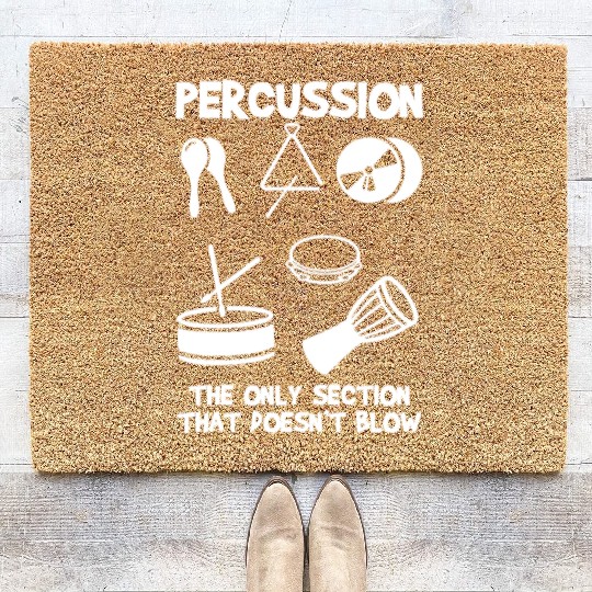 Drummer Marching Band Orchestra Percussion Coir Doormats