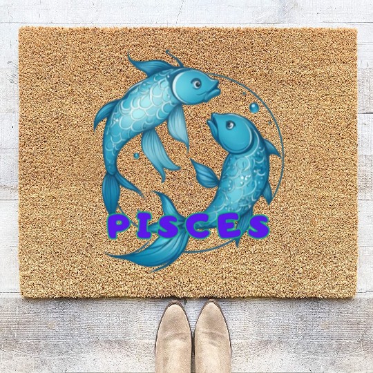 Pisces Horoscope Coir Doormats