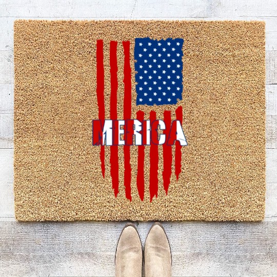 American Flag Merica Coir Doormats
