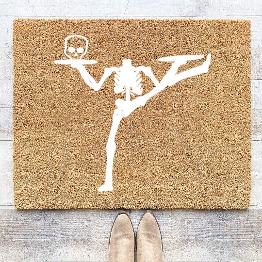 Dancing Skeleton Street Dancer Gift Coir Doormats