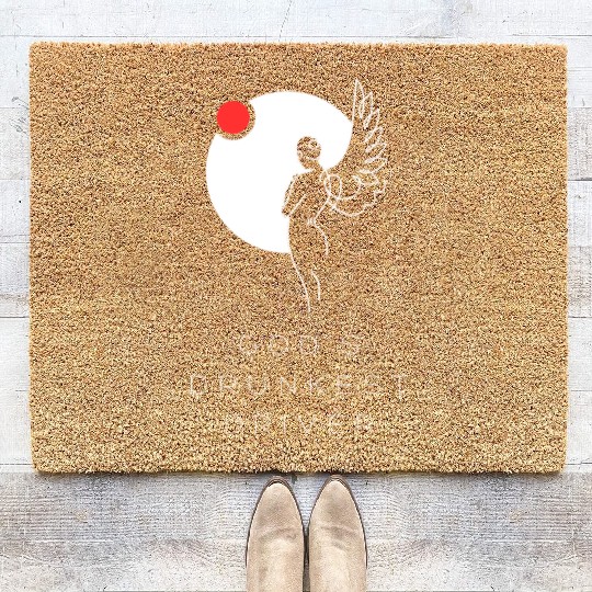 God's Drunkest Driver Coir Doormats