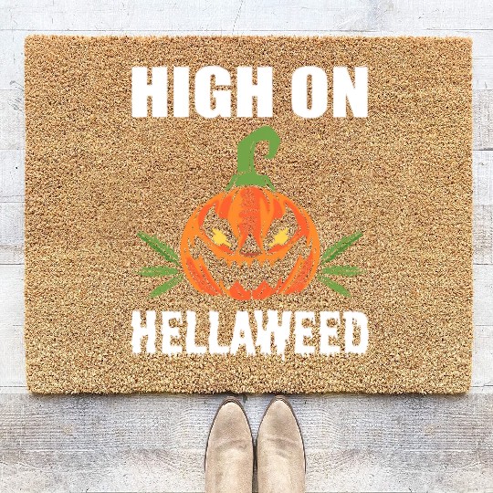 High On Hellaweed Gangster Gift Coir Doormats
