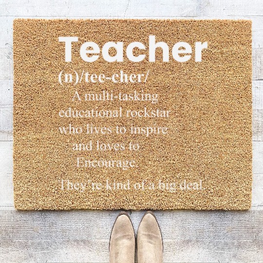 Teacher Definition Teacher Appreciation Coir Doormats