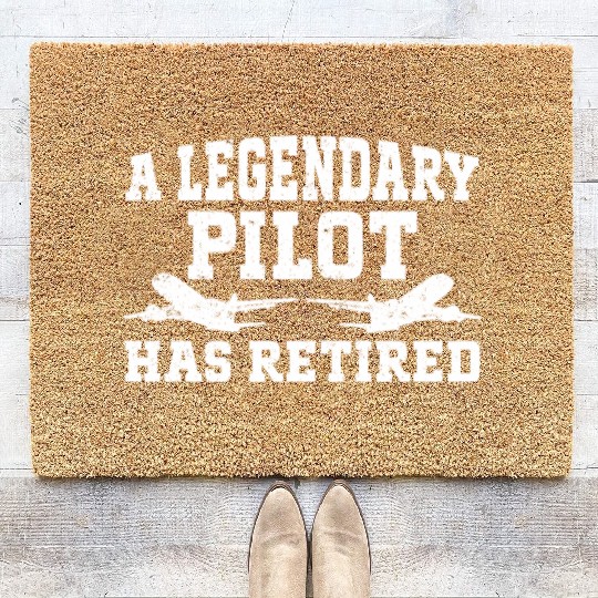 Pilot Quote Flight Lover Aircraft Aviation Coir Doormats