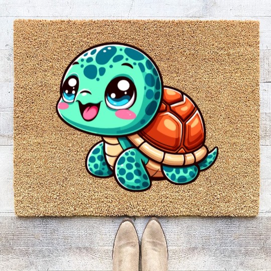 Graceful Sea Turtle Serenity Coir Doormats