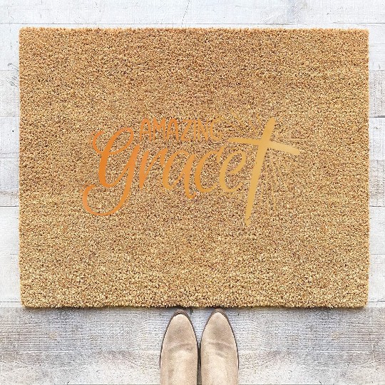 Amazing Grace Lettering Coir Doormats