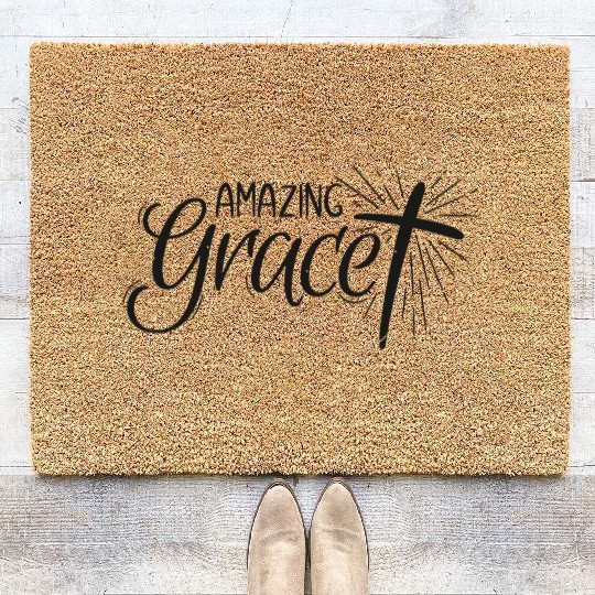 Amazing Grace Lettering Coir Doormats