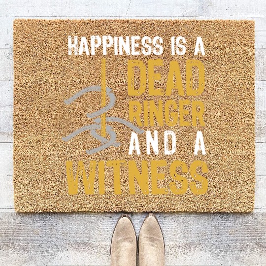 Funny Dead Ringer Horseshoe Pitching Coir Doormats