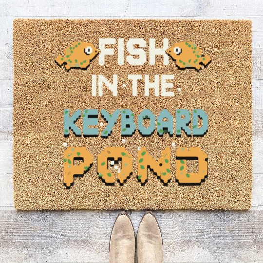 Fish In The Keyboard Pond Coir Doormats