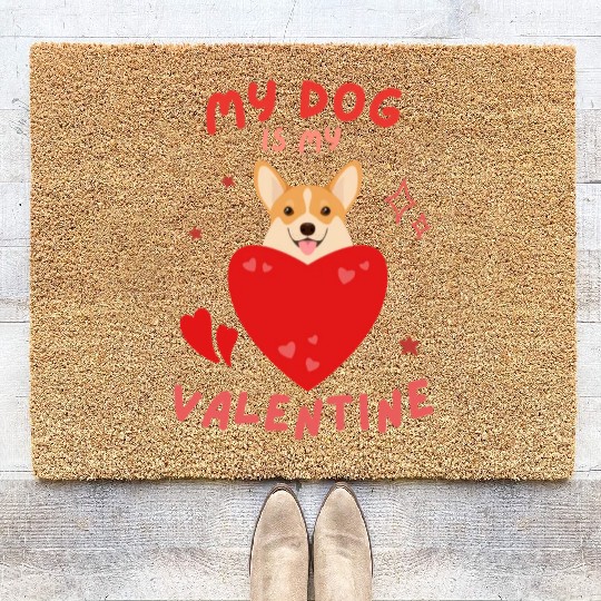 My Dog is my Valentine Coir Doormats