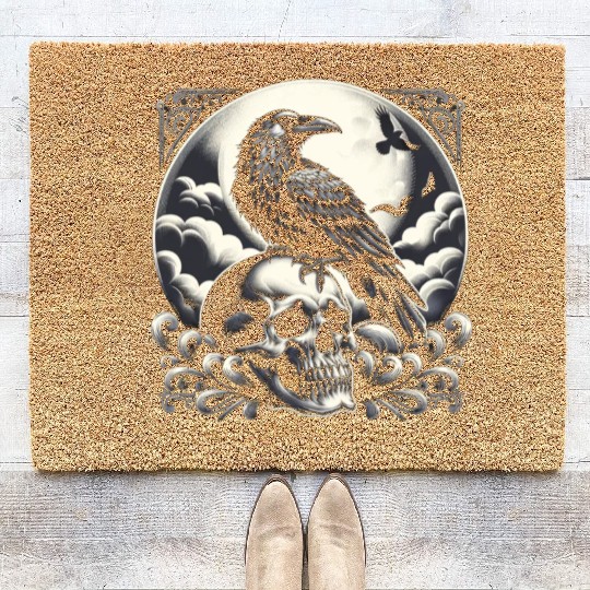 Eclipse of the Corvid Coir Doormats