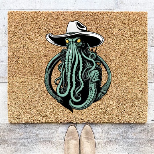 Weird Wild West - Cthulhu Cowboy Coir Doormats