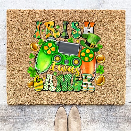 Irish I Was Gamer Coir Doormats