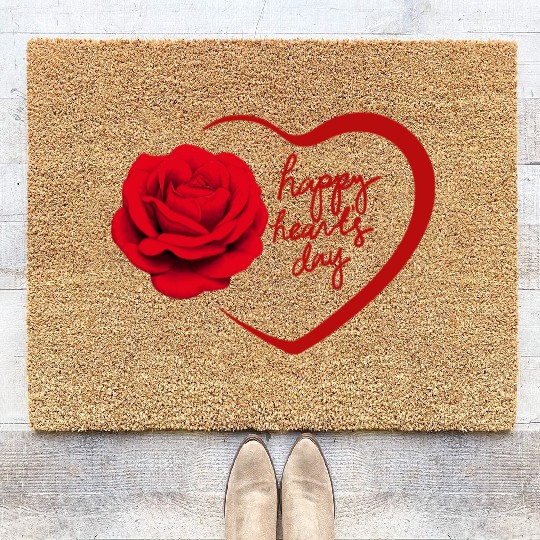 spread love with valentine Coir Doormats