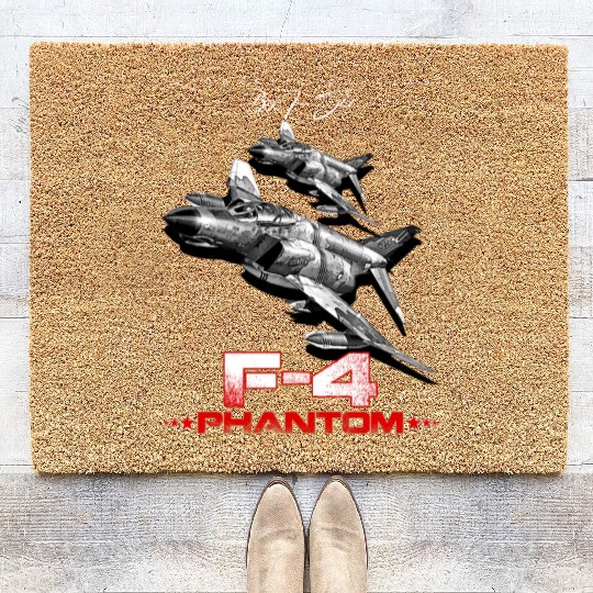 F-4 Phantom Us Air Force Fighter jet Coir Doormats