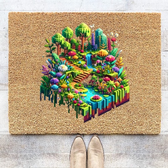 Voxel Enchanted Forest Coir Doormats