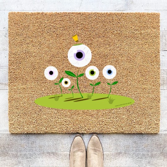 CIRCUS IN SPRING: EYES ON SPRING FLOWERS Coir Doormats