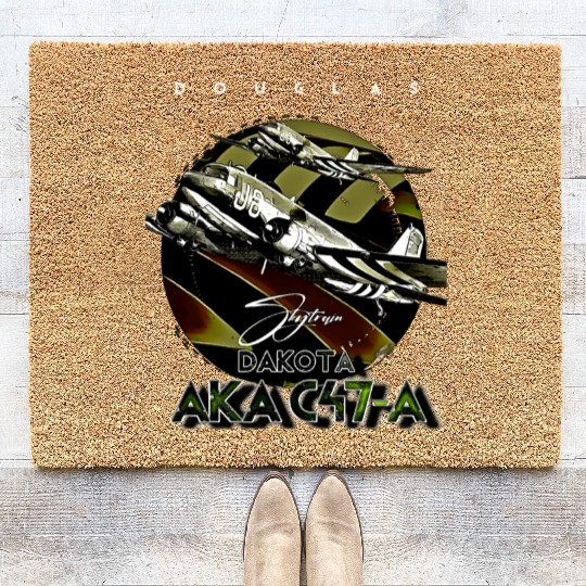 Douglas AKA C-47 Dakota Skytrain Military Version Coir Doormats