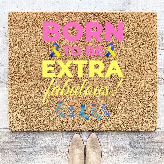 Down Syndrome Awareness Extra Fabulous Coir Doormats