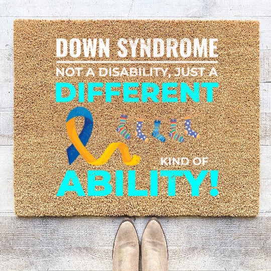 Down Syndrome Awareness Different Ability Coir Doormats