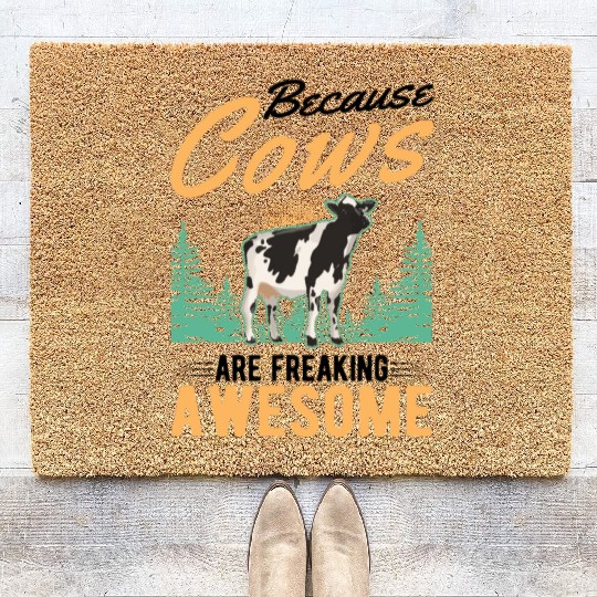 Cow Cattle Breeder Farmer Cows Coir Doormats