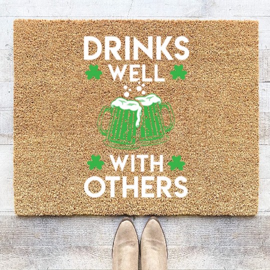Green Beer St Patrick s Day Coir Doormats