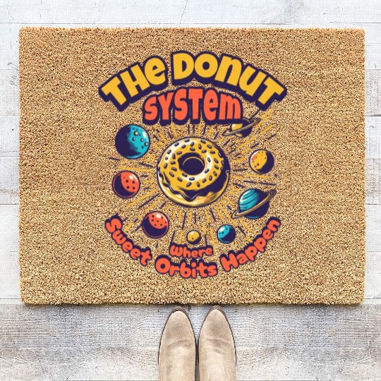 Donut Solar System Coir Doormats