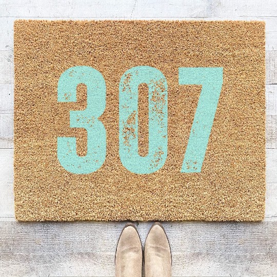 307 Area Code Wyoming Coir Doormats