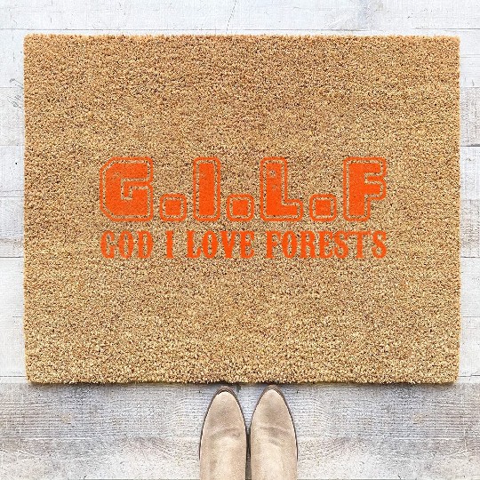 God I love forests Coir Doormats