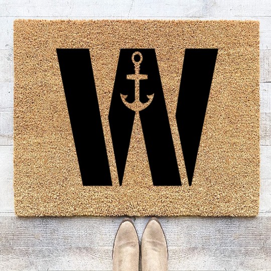 Wanchor W Anchor Essential,Hunter, pirate, ship Coir Doormats
