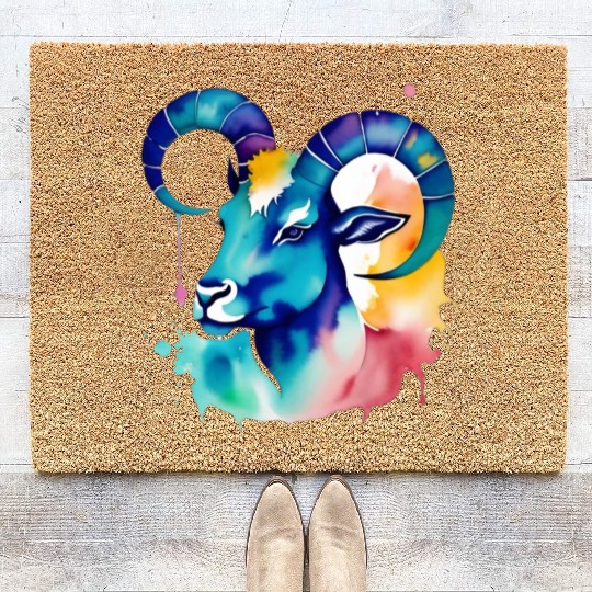 Color splash zodiac: Capricorn Coir Doormats