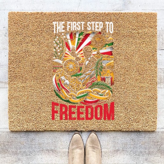 Emancipation Proclamation African Juneteenth Coir Doormats