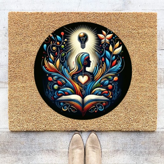 Teacher Power Knowledge & Kindness Inspire Coir Doormats