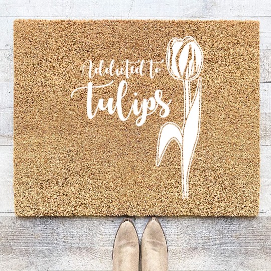 Tulips Tulip Flower Flowers Garden Coir Doormats
