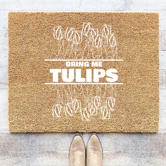 Tulips Flowers Flower Garden Tulip Coir Doormats
