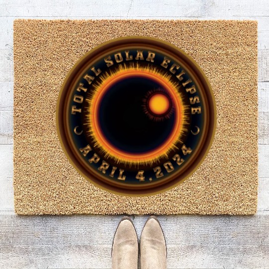Total Solar Eclipse 2024 - Science Coir Doormats