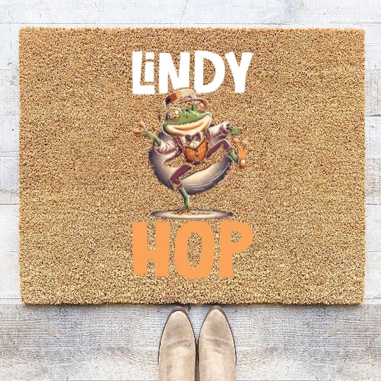 Lindy Hop Dancer Swinging Dancing Swing Dance Coir Doormats