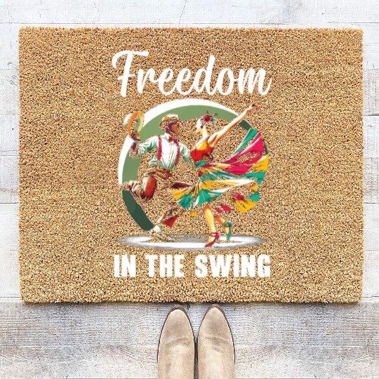 Lindy Hop Dancer Swinging Dancing Swing Dance Coir Doormats
